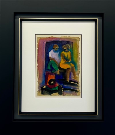 Aguarela sobre papel 35x25 cm, Dimensão com moldura 77x67 cm